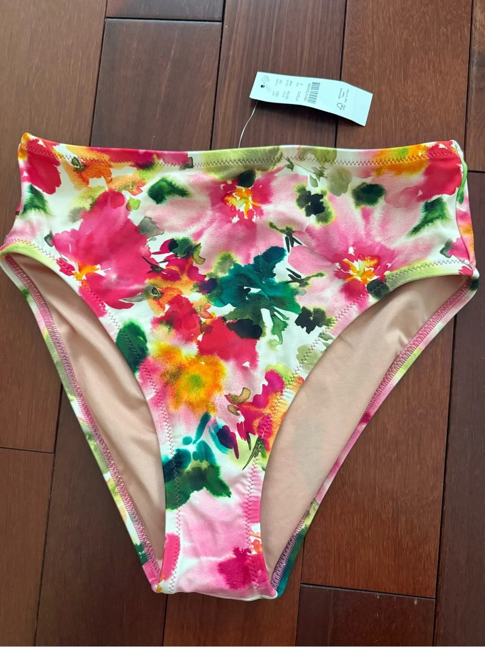 J. Crew High rise full coverage bikini bottom in floral